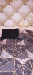 Комплект постельного белья MirSon Двуспальный 175х210 см 17-0734 Black Marble Mosaic Бязь (2200010825381)