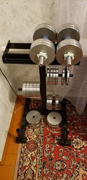 Стійка під бліни, гантелі та два грифа (50x50 мм) А397-50x50-2Г Hardcore GYM