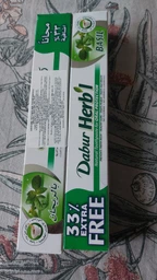Упаковка зубной пасты Dabur Herb'l Базилик 75+25 г х 2 шт (6291069701760)