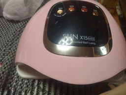 Профессиональная лампа для маникюра Nail Lamp SUN X 15 MAX 280W UV/LED для покрытия ногтей гель лаком, гелем розовая