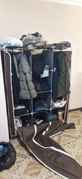 Складной шкаф Wardrobe Коричневый тканевый (88105SHKM) CLS55 фото от покупателей 1