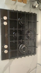 Варочная поверхность газовая Luxor RG 650 BGL SS Wok + круглая подставка WOK в подарок, черный