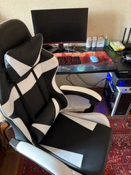 Крісло ігрове GAMING CHAIR G-001 колір чорний/білий фото від покупців 11