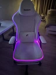 Компьютерное геймерское кресло HUZARO Force 4.6 Black LED RGB ткань