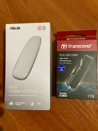 Внешний карман Asus Cobble SSD Enclosure M.2 NVMe (PCIe) USB 3.2 Gen2x1 Type-C Grey (ESD-A1A) (90DD02R6-M09000) фото от покупателей 7