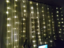 Гірлянда Штора "Крапля Роси" 3х3м 300LED теплий білий, USB + пульт керування + гачки фото від покупців 4