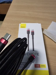Кабель для зарядки Baseus CATKLF-AL91 Cafule 100W Type-C to Type-C, 2м red/black фото от покупателей 11