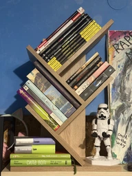 Стелаж настінний фігурна книжкова полиця ламінована ДСП 559х400х216 мм (Р-36) Бетон фото від покупців 2