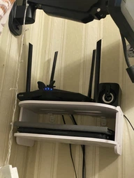 2-уровневая Полка для Wi-Fi роутера, модема, приставки, маршрутизатора 30*20*15 см, белая фото от покупателей 6