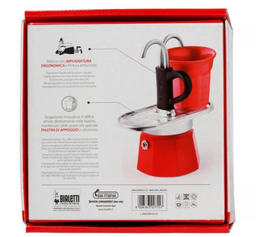 Гейзерная кофеварка Bialetti Mini Express + 2 чашки 90 мл красная (8006363030489) фото от покупателей 4