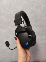 Ігрові бездротові навушники Onvyx BL100PRO з мікрофоном, Bluetooth 5.3 + 2.4G + AUX, для ПК, PS4, PS5, Xbox, телефону Black фото від покупців 3