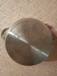 Кастрюля 4,5 л German Family круглая из нержавеющей стали, нержавеющая универсальная кастрюля с термостойкой стеклянной крышкой и толстым 9-слойным дном для электрической, газовой и индукционной плиты Серебристая GG-500 фото от покупателей 1