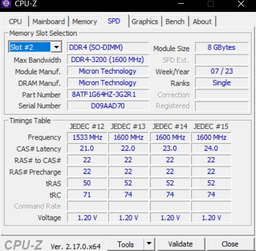Оперативна пам'ять Micron SODIMM DDR4 8Gb 3200MHz PC4-25600 (MTA8ATF1G64HZ-3G2J1)