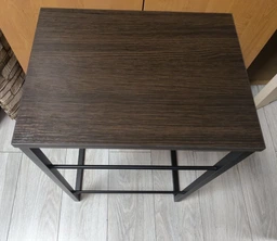 Столик приставной Терри Ferrum-decor 650x440x330 Черный металл ДСП Дуб Сонома 16 мм (TERR004)
