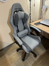Геймерское кресло DEXON VECTOR G-060 велюр+экокожа, Черный-Черный фото от покупателей 19
