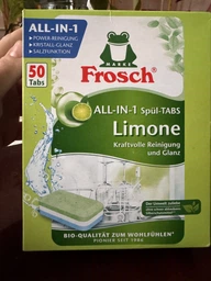 Таблетки для миття посуду в посудомийних машинах Frosch Лимон 50 шт (4001499947315) фото від покупців 1