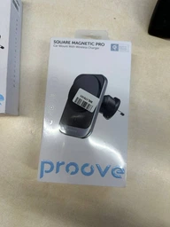 Автодержатель для телефона с беспроводной зарядкой Proove Square Magnetic Pro 15W Black (546920092) фото от покупателей 3