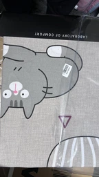 Комплект постельного белья в кроватку детский MirSon 110x140 см 17-0665 Cream Kittens бязь (2200010064421)