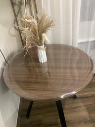 Стол кухонный круглый RoMax Lite 90 см Loft Дуб Эндгрейн/Черный фото от покупателей 5