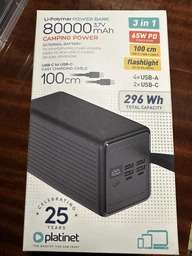 УМБ Platinet 80000 mAh 65 W PD USB-C Black (PMPB8065) фото від покупців 14