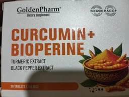 Куркумин + биоперин Golden Pharm 30 таблеток (4820183474049)