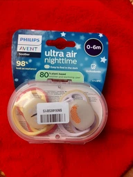 Пустышки Philips AVENT Ultra Air Ночная 0-6 месяцев 2 шт (SCF376/24)