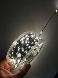 Светодиодная гирлянда Роса 1000 LED 100 метров зеленый провод + пульт, 8 режимов теплый белый катушка от сети для елки (K100P) фото от покупателей 3