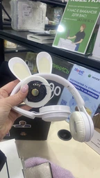 Бездротові навушники "Заячі вушка" Wireless Y08R з підсвіткою RGB Bluetooth 5.0 MP3 плеєр Black