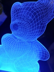 3D ночник "Мишка с сердцем" + пульт ДУ работает от USB фото от покупателей 1
