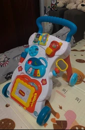 Ходунки каталка детские толокатор для малышей развивающая игровая панель с музыкой светом интерактивные обучающие для первых шагов обучение ходьбе сенсорные элементы игрушки устойчивые безопасные для дома квартиры развлечения раннего развития фото от покупателей 1
