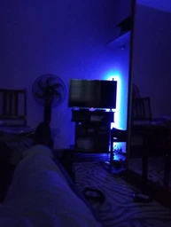 Торшер неоновая лампа Lamp Led Rgb 120 см от Usb напольный угловой светильник, ночник, с пульт управления (черная) фото от покупателей 19