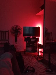 Торшер неоновая лампа Lamp Led Rgb 120 см от Usb напольный угловой светильник, ночник, с пульт управления (черная) фото от покупателей 18
