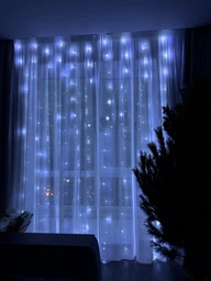 Гирлянда штора 3х3 300 LED светодиодная золотой свет гирлянда роса комнатная водопад занавес BRS + ПОДАРОК Блок питания фото от покупателей 7