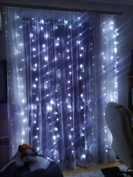 Світлодіодна гірлянда штора X-mas Lights 2.5*2.5 метра завіса 240LED Біла