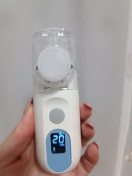 Небулайзер ультразвуковой MESH ингалятор аккумуляторный USB тихий с LED дисплеем режимов масками для детей взрослых 3 режима интенсивности ультратихий безшумный меш технология ингаляции дыхания от простуды кашля для аллергиков при астме Swan Baby KS015 фото от покупателей 1