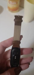 Ремінець шкіряний Mi Jobs для фітнес браслета Xiaomi Mi Band 3 4 5 6 Коричневий + золото (mrk2197) фото від покупців 3