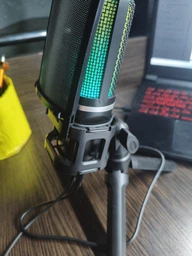Студийный игровой микрофон ZealSound A68 USB с RGB подсветкой и Шумоподавленим / Для стримов и подкастов фото от покупателей 2