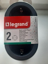 Блок Legrand Стандарт 2х2К+С фронтальные розетки Белый/Серый (694516)