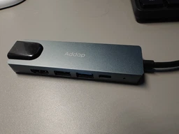 Многофункциональный USB Type-C хаб / разветвитель Addap MH-09, концентратор 5в1: 2 x USB 3,0 + Type-C + HDMI + Ethernet 100mbps (7775)