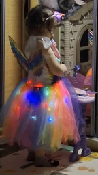 Детское праздничное платье, костюм «Единорожка» с LED-подсветкой 130-140см (RB03)