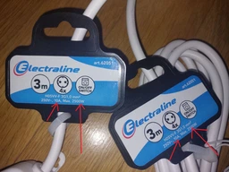 Мережевий фільтр подовжувач побутовий електричний Electraline універсальний із заземленням на 4 розетки переноска 1,5 м темне дерево (62062)