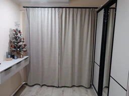 Комплект штор EkoShtory микровелюр 200х265 см, слоновая кость №2250 2шт