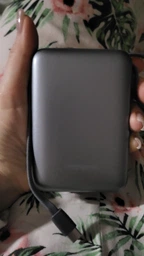 Повербанк 20000 mAh 22.5W Foneng PX116 с LED дисплеем и быстрой зарядкой PD/QC USB-C порт встроенный кабель Type-C lightning универсальный мощный портативный повер банк 20 000 power bank павербанк для телефона iPhone Samsung роутера планшета silver