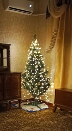 Гирлянда Конский хвост 2м 20 нитей 400LED на проволоке USB капля росы белый тёплый фото от покупателей 3