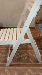 Стул деревянный раскладной со спинкой 35x35 натуральное дерево ольха ручная работа