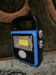Ліхтар акумуляторний з сонячною панеллю і функцією Power Bank LED COB, потужний ручний ліхтар-прожектор з USB зарядкою і 4 режимами світла, портативна лампа на акумуляторі для дому, дачі, кемпінгу, HS-8020D-Orange фото від покупців 9