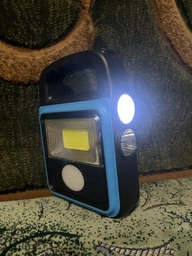 Ліхтар акумуляторний з сонячною панеллю і функцією Power Bank LED COB, потужний ручний ліхтар-прожектор з USB зарядкою і 4 режимами світла, портативна лампа на акумуляторі для дому, дачі, кемпінгу, HS-8020D-Orange фото від покупців 8