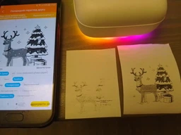 Мобільний термопринтер JETIX Mini Printer Student 2 | Міні принтер з великим набором паперу, що самоклеється.