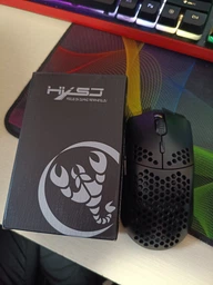 Бесшумная беспроводная игровая мышь HXSJ T90 Черная с RGB-подсветкой, 6400 DPI, 6 кнопок, Bluetooth + 2.4G