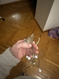 Світлодіодна гірлянда "Кульки" 20 LED, 5м + перехідник, 220V, IP44, Теплий білий